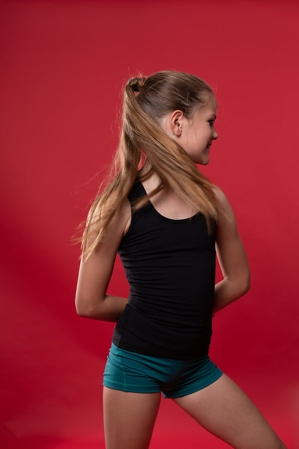 Gmd Luxe Black Racer Back Singlet