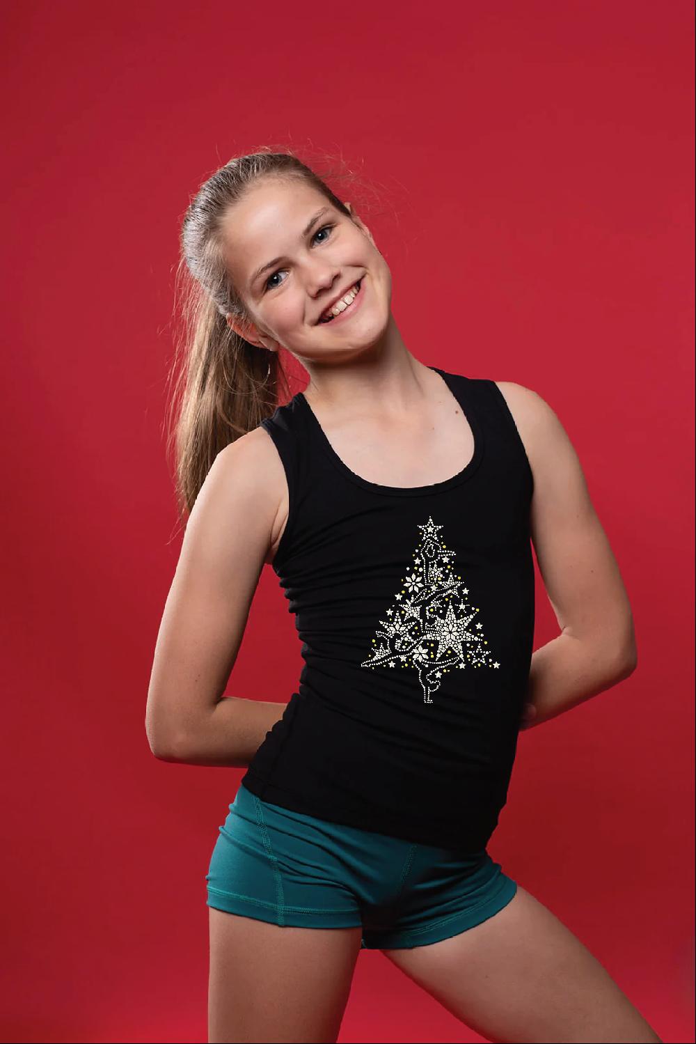 gmd Luxe Gymnastics Sequin Singlet- Xmas Tree