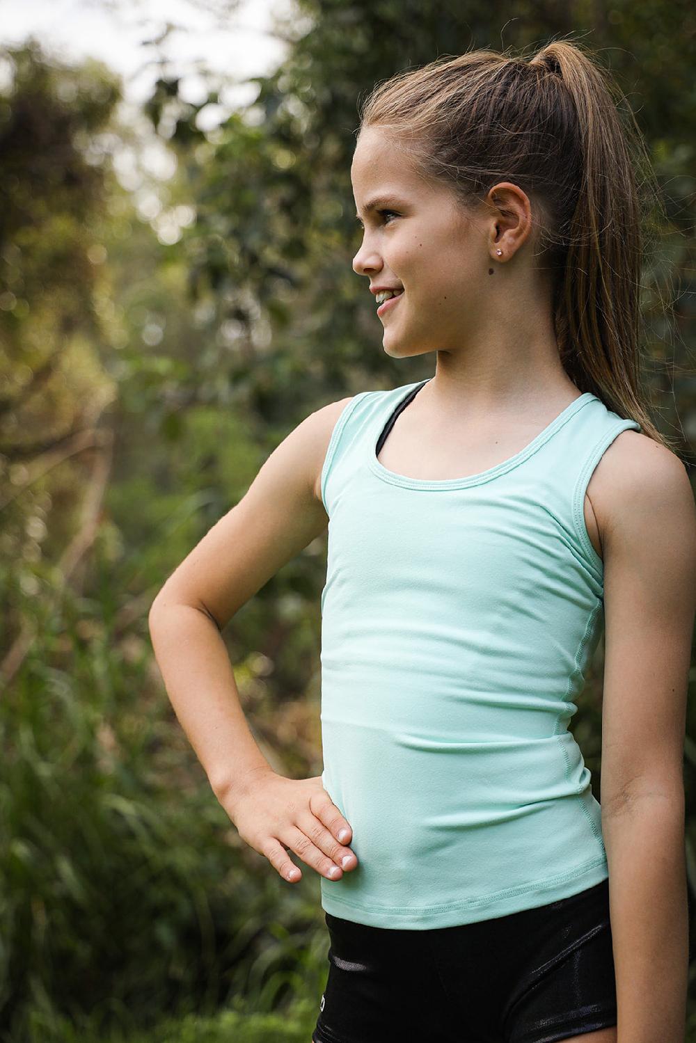 gmd Luxe Mint Racer Back Singlet