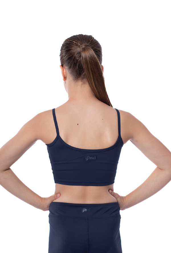 Gmd Navy Longline Crop Top