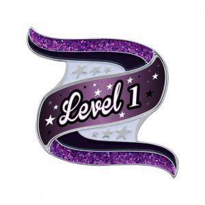 gmd Purple Swirl Level Pin
