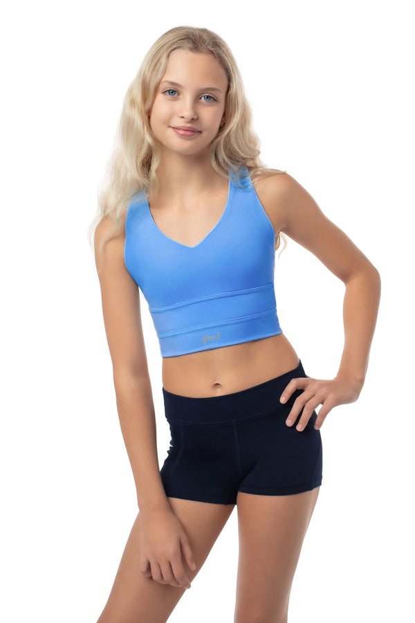 Gmd Raya Luxe Crop Top- Lagoon Blue