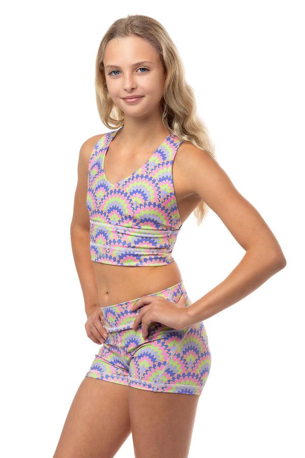 Gmd Raya Luxe Crop Top- Rainbow Ripples