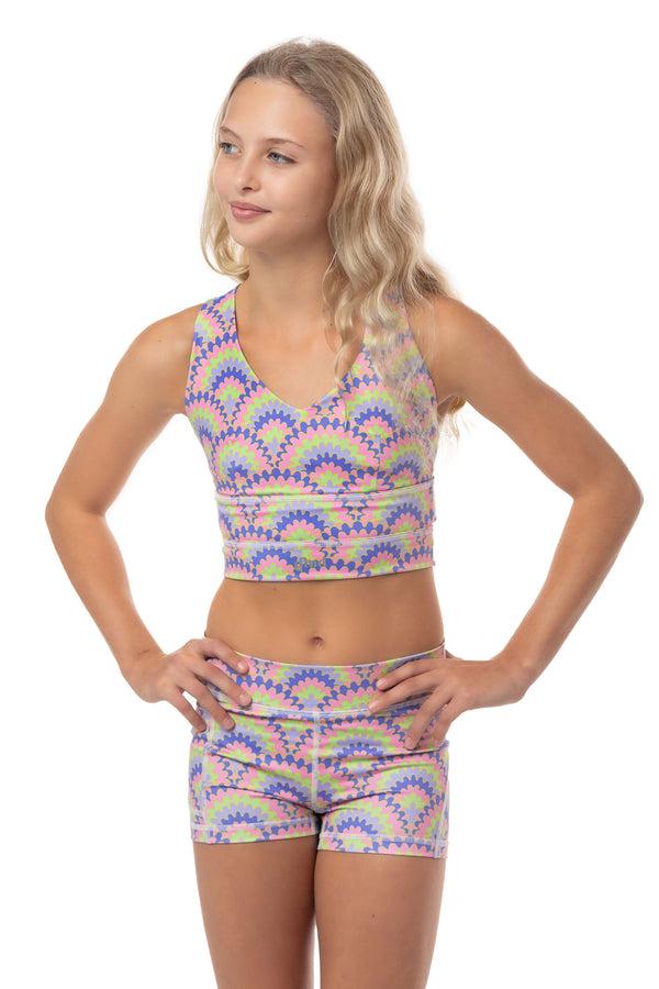 Gmd Raya Luxe Crop Top- Rainbow Ripples