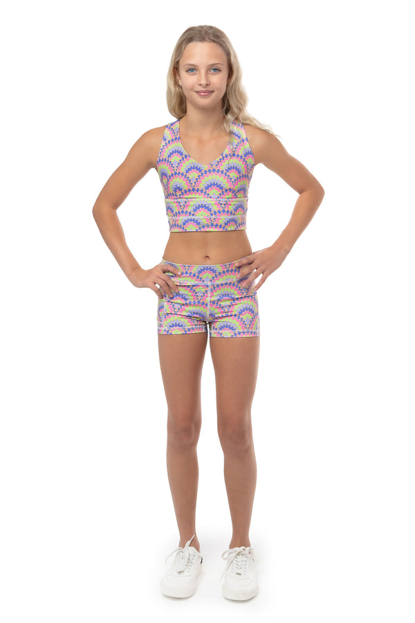 Gmd Raya Luxe Crop Top- Rainbow Ripples