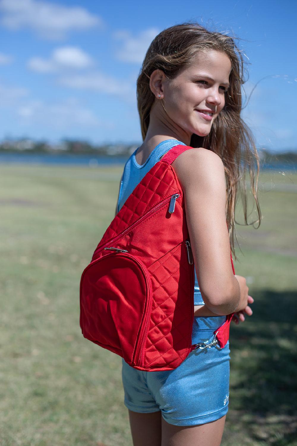 gmd Red Quilted Sling Bag