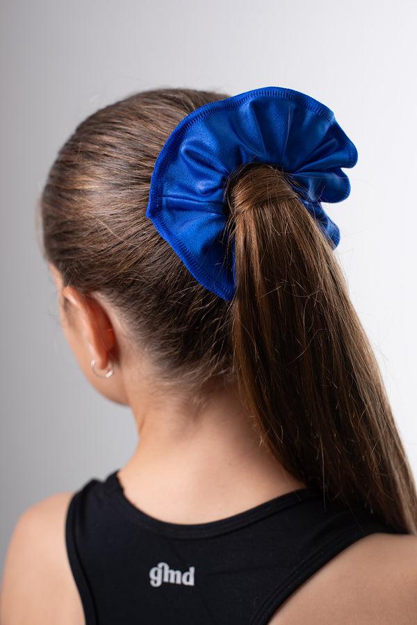 Gmd Royal Blue Wetlook Lycra Scrunchie