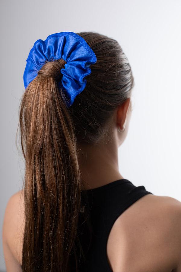 Gmd Royal Blue Wetlook Lycra Scrunchie