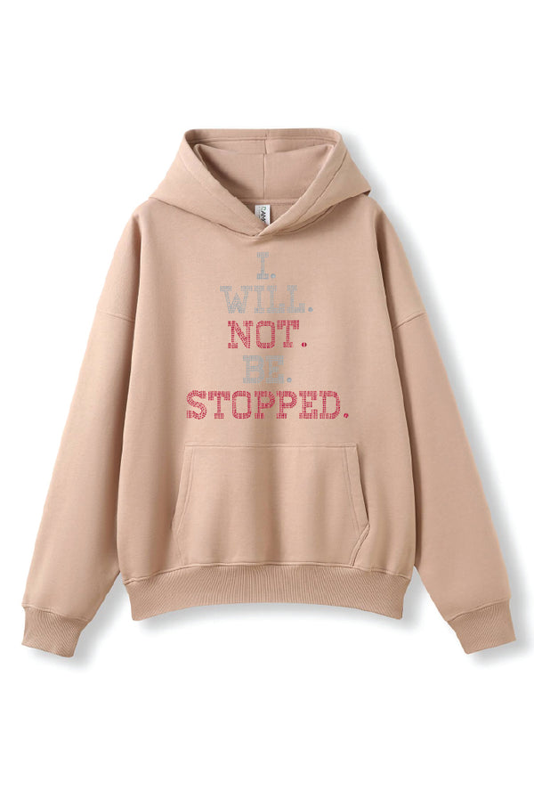 Gmd Sequin "I Will Not Be Stopped"- Oversized Hoodie