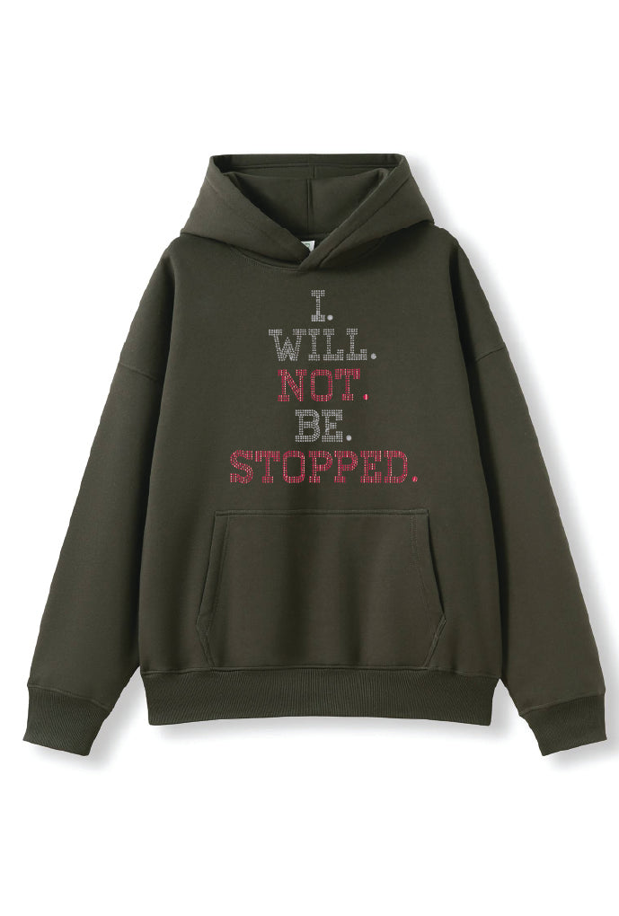 gmd Sequin "I Will Not Be Stopped"- Oversized Hoodie