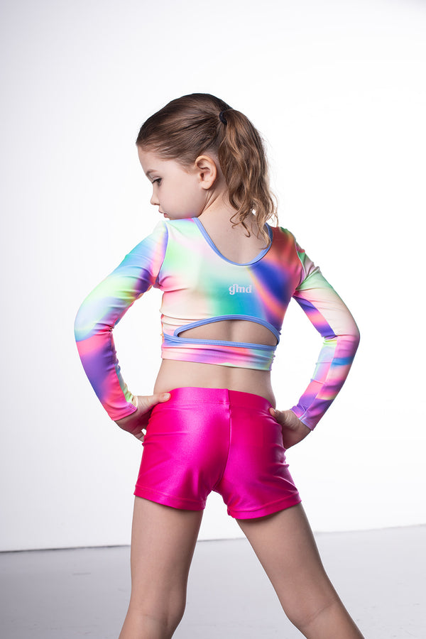 Gmd Sprinkles Long Sleeve Crop Top