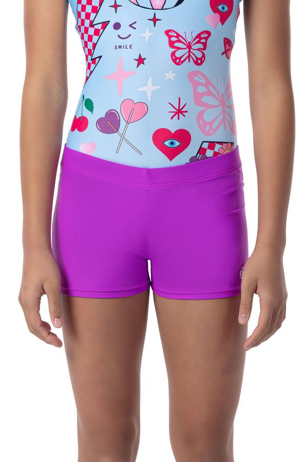Gmd Starburst Purple Lycra Shorts