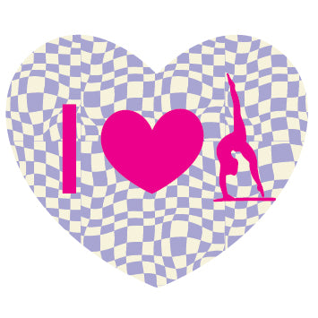 gmd Sticker Die Cut- I Heart Gym Purple