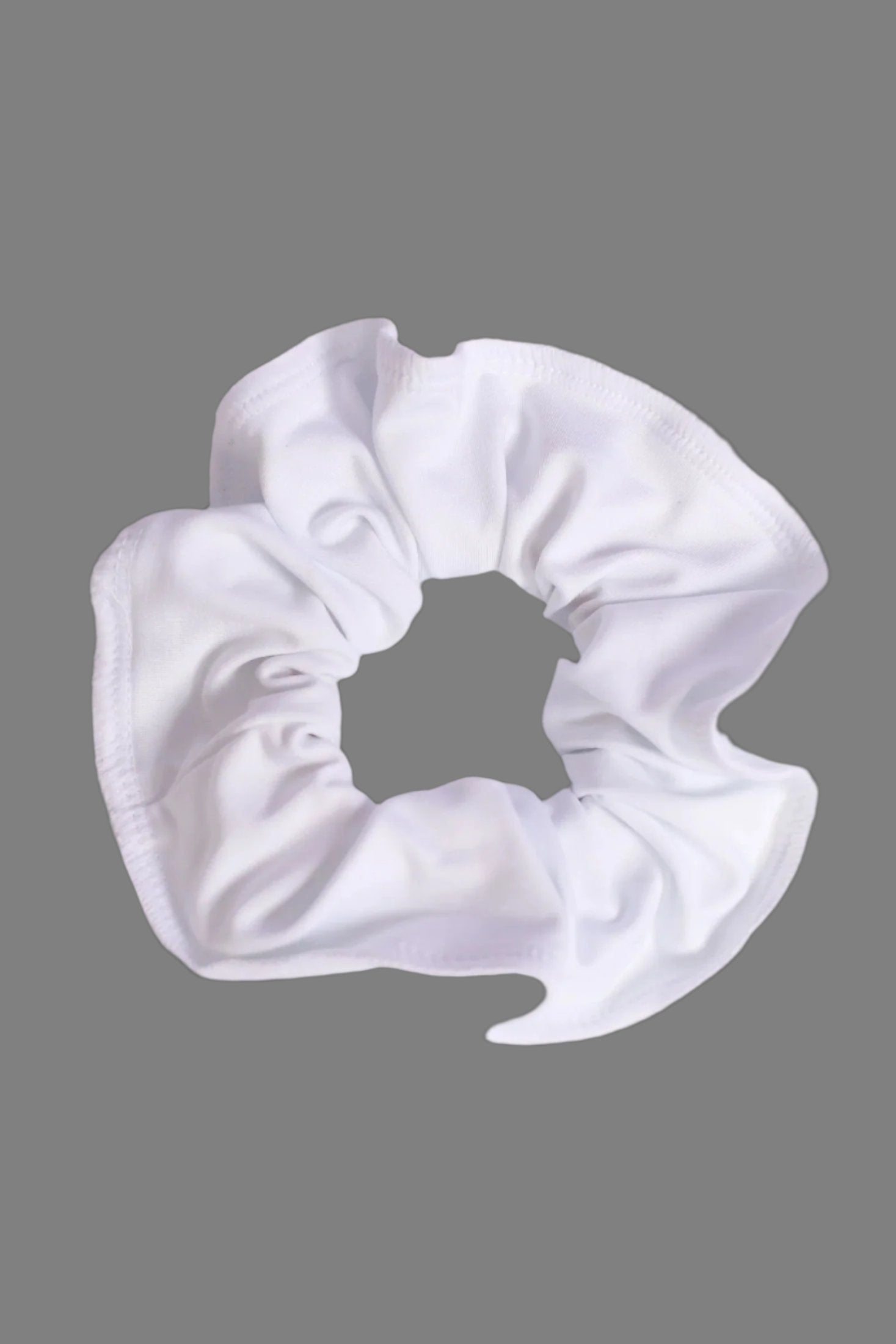 gmd White Lycra Scrunchie