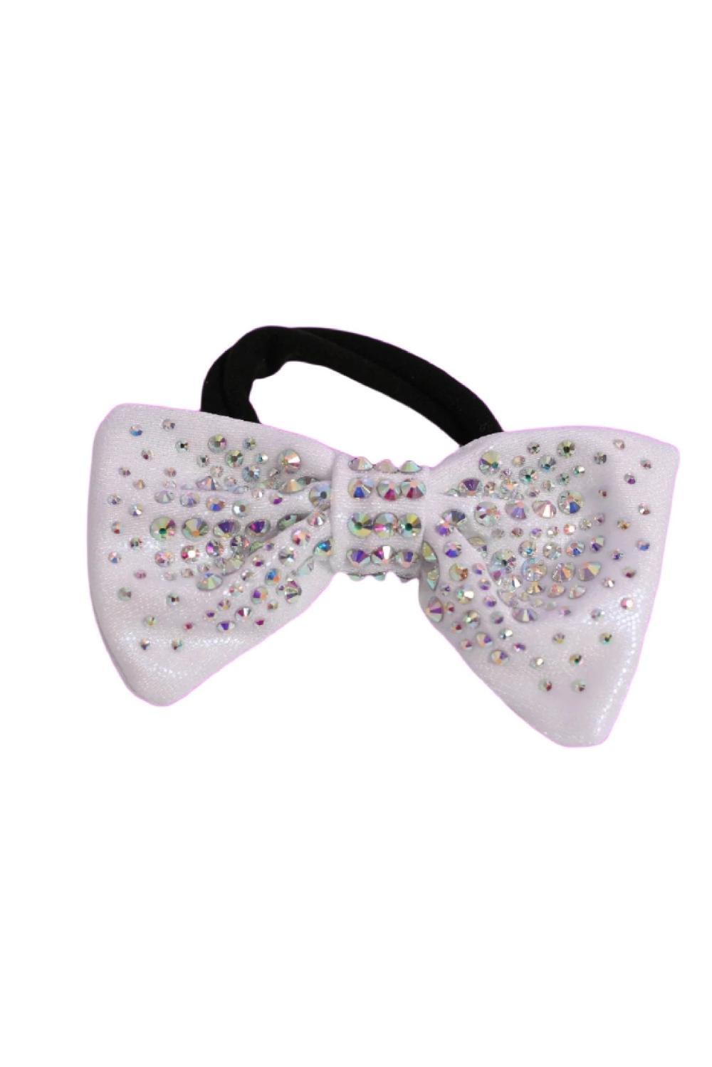 gmd White Pearl Mystique Crystal Hair Bow