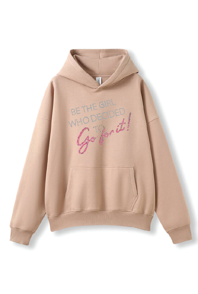 gmd Sequin "Be the girl who decided to go for it"- Oversized Hoodie