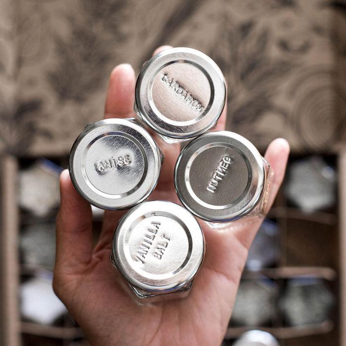 Gneiss Spice Custom Magnetic Spice Jars – 12 Hexagonal Glass Jars Pre-Filled With Organic Spices