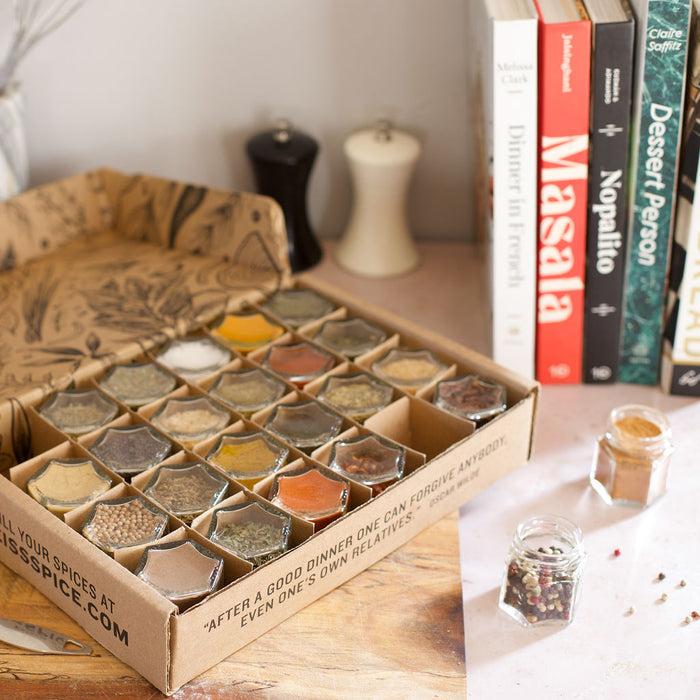 gneiss spice Custom Magnetic Spice Rack Bundle – 24 Organic Spices in Glass Jars