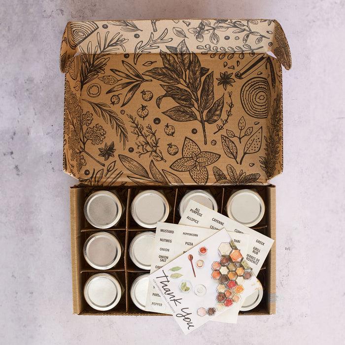 Gneiss Spice Empty Magnetic Spice Rack Bundle — Small & Large Magnetic Jars