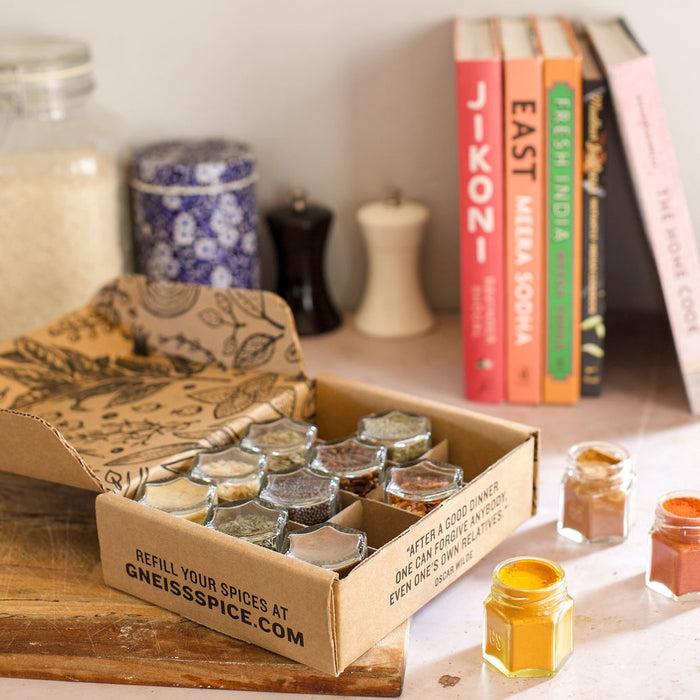 gneiss spice Factory Seconds Sale Custom Organic Spice Kit #1 — 12 Magnetic Jars
