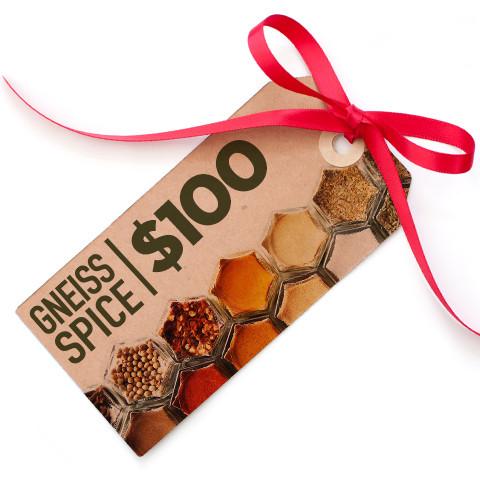 gneiss spice $100 | Gneiss Spice Digital Gift Card