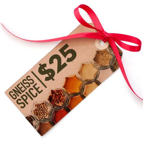 gneiss spice $25 | Gneiss Spice Digital Gift Card