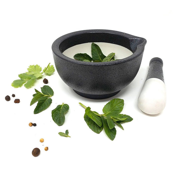 Gneiss Spice Mortar & Pestle — Black Finish