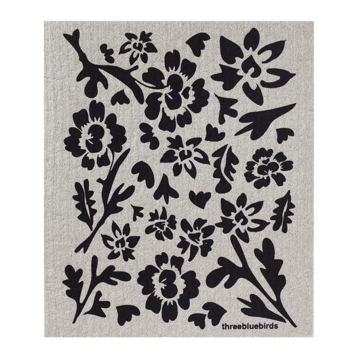 gneiss spice Swedish Dishcloth — Grey Floral