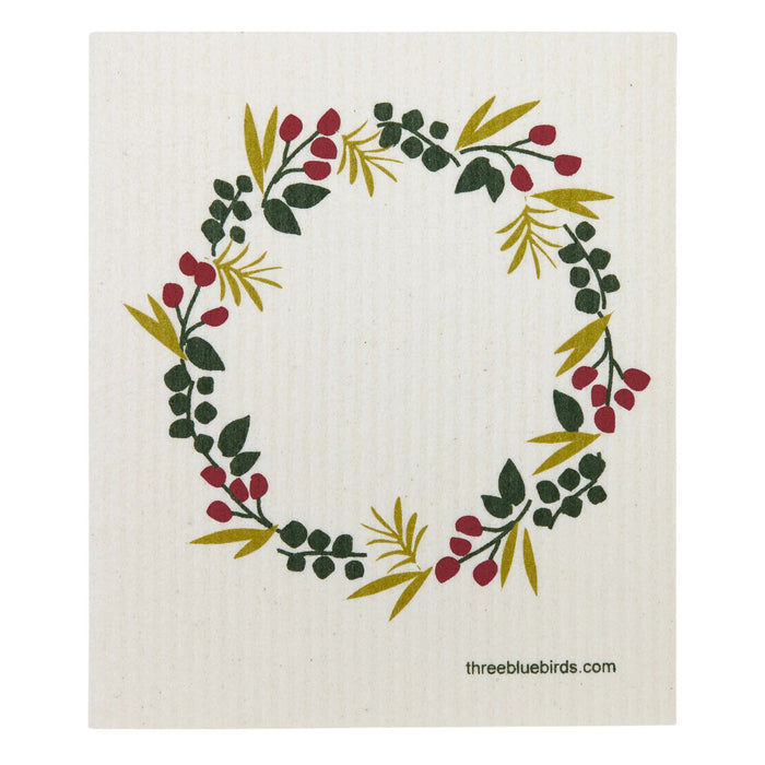 gneiss spice Swedish Dishcloth — Winter Wreath