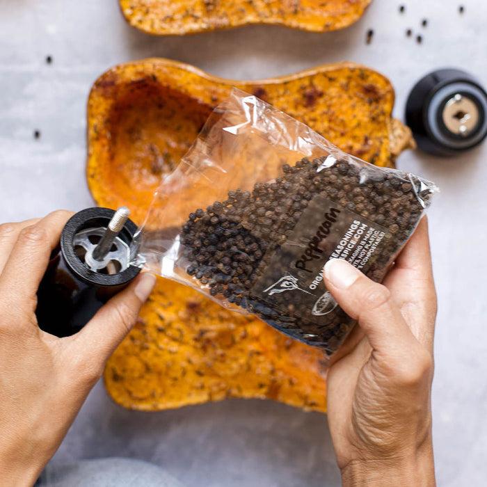 Gneiss Spice Grinder Pair — Tuxedo Salt & Pepper Mill Set