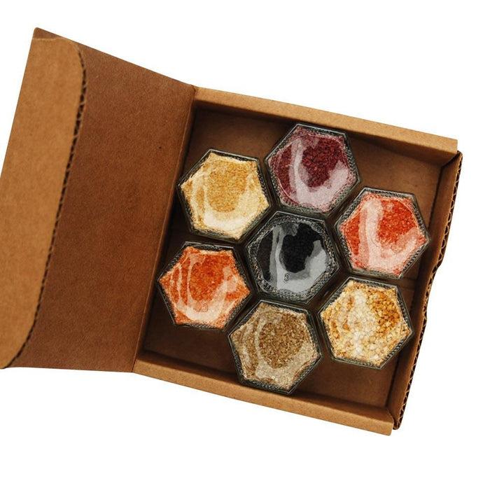 Gneiss Spice Infused Salts — 7 Gourmet Flavored Salts In Magnetic Jars
