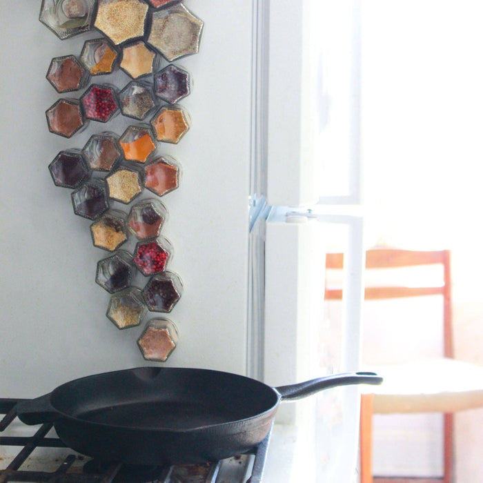 Gneiss Spice Pantry Spice Box — 24 Magnetic Jars Filled With Organic Seasonings