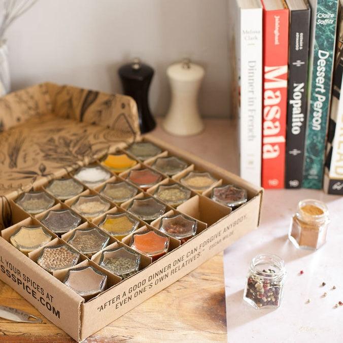 Gneiss Spice Pantry Spice Box — 24 Magnetic Jars Filled With Organic Seasonings