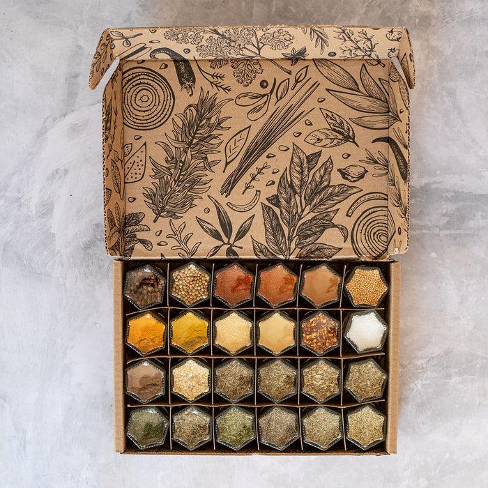 gneiss spice Pantry Spice Box — 24 Magnetic Jars Filled with Organic Seasonings