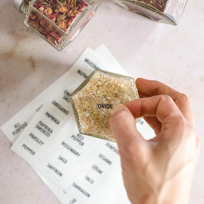 Gneiss Spice Pantry Spice Kit - Farmhouse Magnetic Spice Rack & 24 Essential Organic Spices