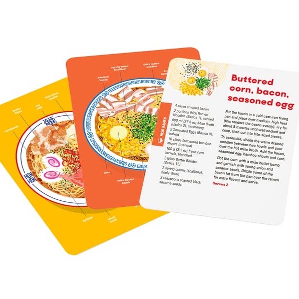 Gneiss Spice Ramen 101: 28 Ramen Recipe Cards With Bases And Toppings
