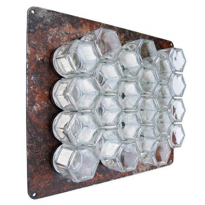 gneiss spice Rustic Wall Base for Spice Storage (Jars Not Included)