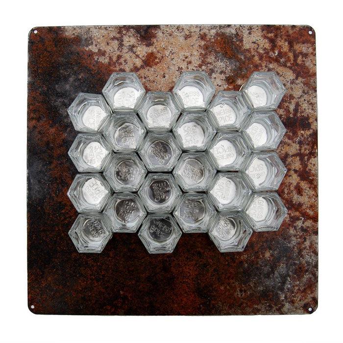 Gneiss Spice SECONDS — Rusted Wall Base For Spice Storage (Jars Not Included)