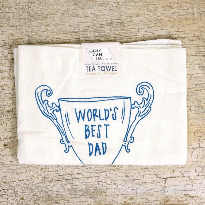 Gneiss Spice "World's Best" Mom Dad Or Grandparent Tea Towel