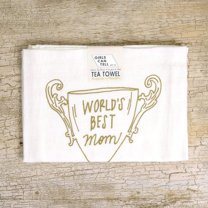 gneiss spice "World's Best" Mom Dad or Grandparent Tea Towel