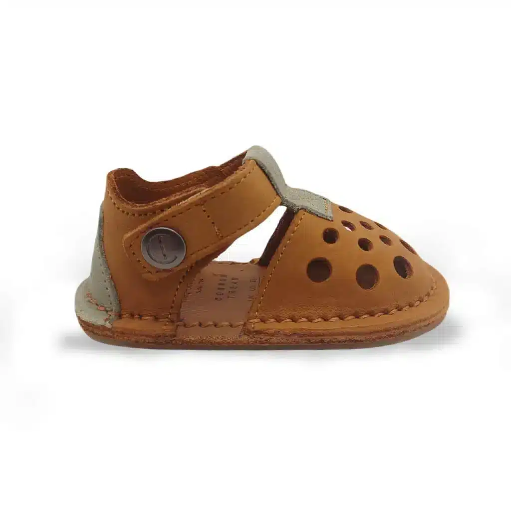 Go Barefoot Common Tread – Amber Desert Sandal / Tan & Green