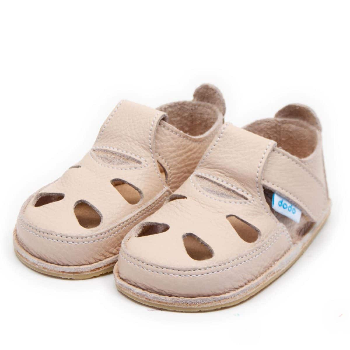 Go Barefoot Dodo Sandals Cream Plain