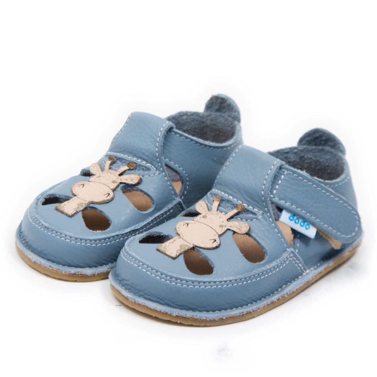 Go Barefoot Dodo Sandals Giraffe / Baby Blue