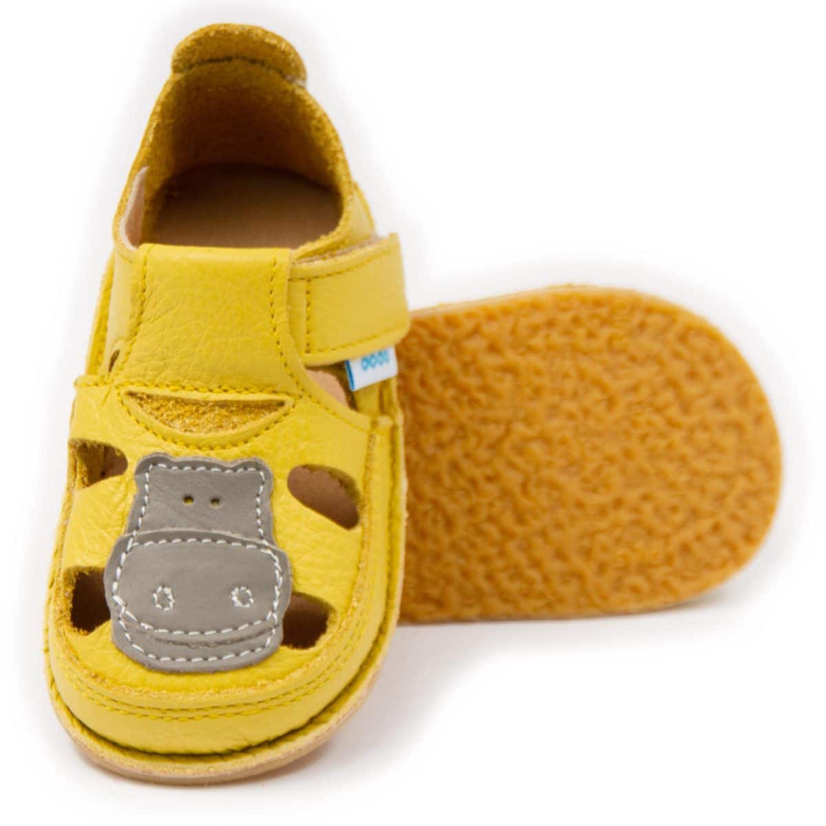 go barefoot Dodo Sandals Hippo / Yellow