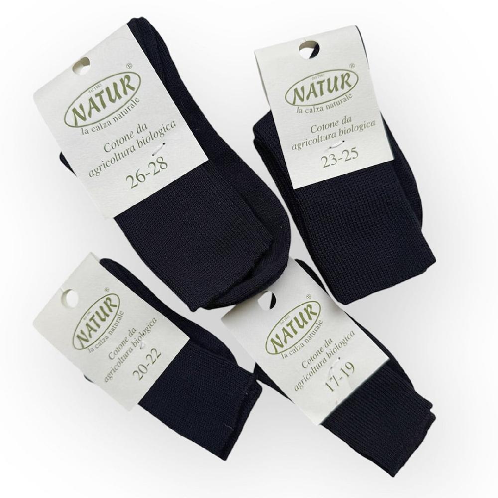 Go Barefoot Natural Organic Socks – Natur – Dark Blue