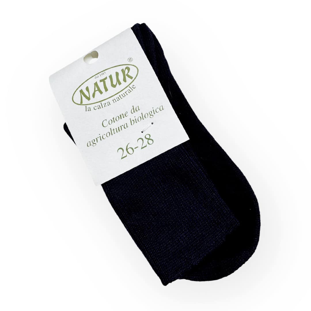 go barefoot Natural Organic Socks – Natur – Dark Blue