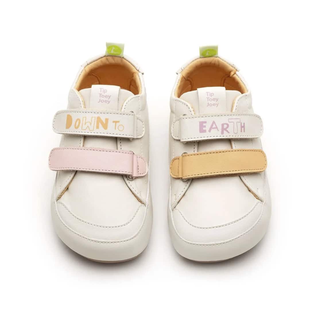 go barefoot Tip Toey Joey – Bossy Down to Earth – Tapioca / Blossom Pink / Papaya