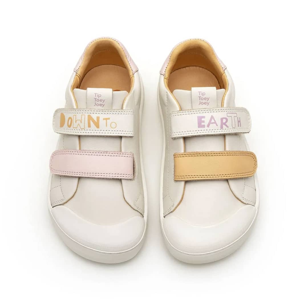 go barefoot Tip Toey Joey – Ramp Down to Earth – Tapioca / Blossom Pink / Papaya