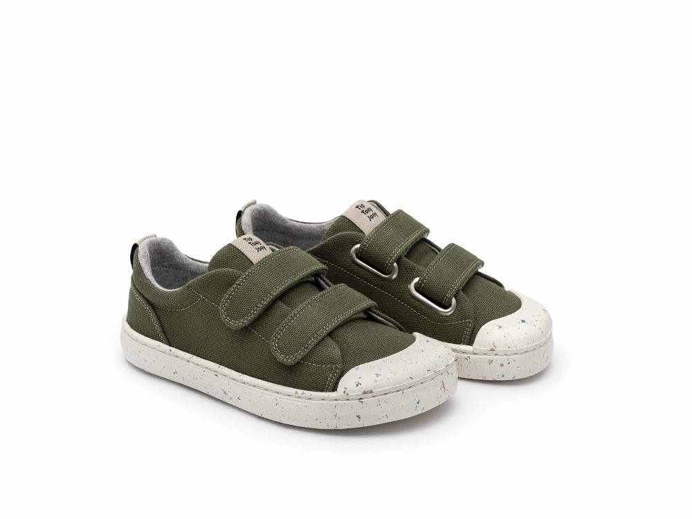 Go Barefoot Tip Toey Joey – Ramp Green – Verde Musgo Eco Canvas