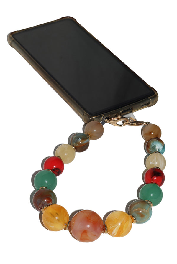 Goddiva Acrylic Ball Phone Strap - Multiclour By Goddiva Accessories